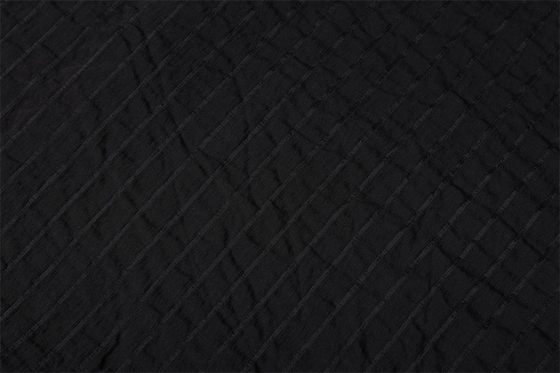 Tessuto chiffon 75Dx75D nero del poliestere di stile 90gsm della banda