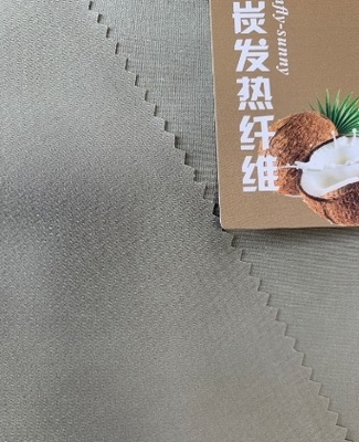 90% poliestere 10% spandex Cocount fibra di carbonio di riscaldamento a quattro lati elastica