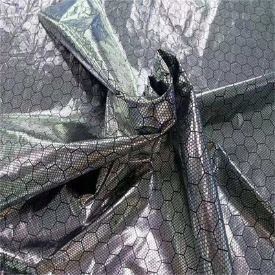 Stagnola d'argento calda solida del tessuto 290t del taffettà del poliestere 65GSM