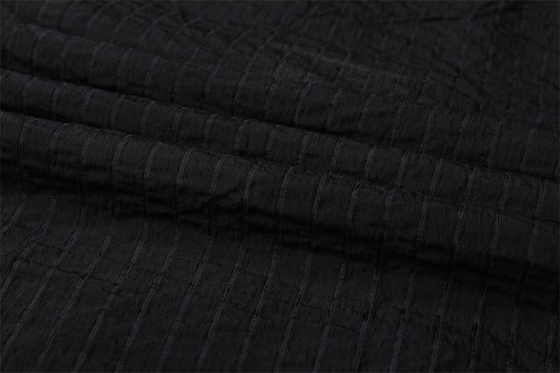 Tessuto chiffon 75Dx75D nero del poliestere di stile 90gsm della banda