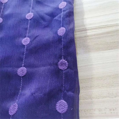 poliestere chiffon del tessuto dell'elastam del poliestere di 30dx30d 39gsm della piega chiffona del ricamo
