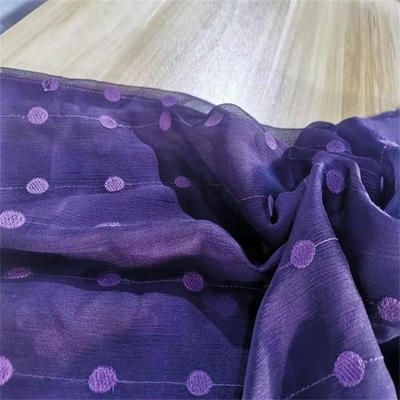 poliestere chiffon del tessuto dell'elastam del poliestere di 30dx30d 39gsm della piega chiffona del ricamo