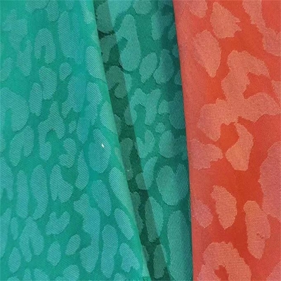 tessuto del raso della stampa del leopardo dell'isola del mare del tessuto del vestito delle donne di 100gsm 65d