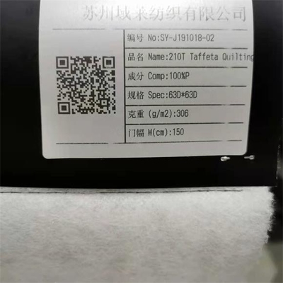 Tessuto imbottente del poliestere del taffettà molle solido di Shell Fleece Fabric 63dx63d 210t