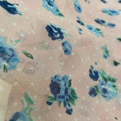 Tessuto in poliestere spandex chiffon satinato da 100 gsm stampato