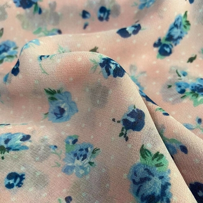 Tessuto in poliestere spandex chiffon satinato da 100 gsm stampato